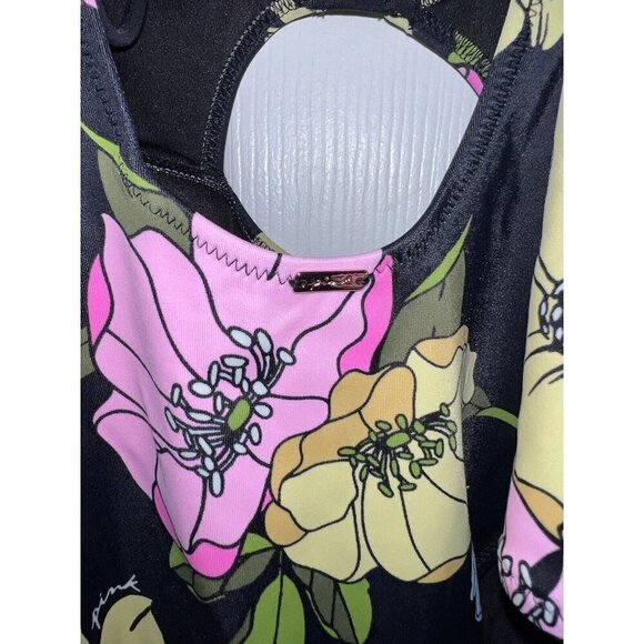 Victoria's Secret PINK Triangle Cut Floral One-Piece Swimsuit Sz S - Picture 8 of 16